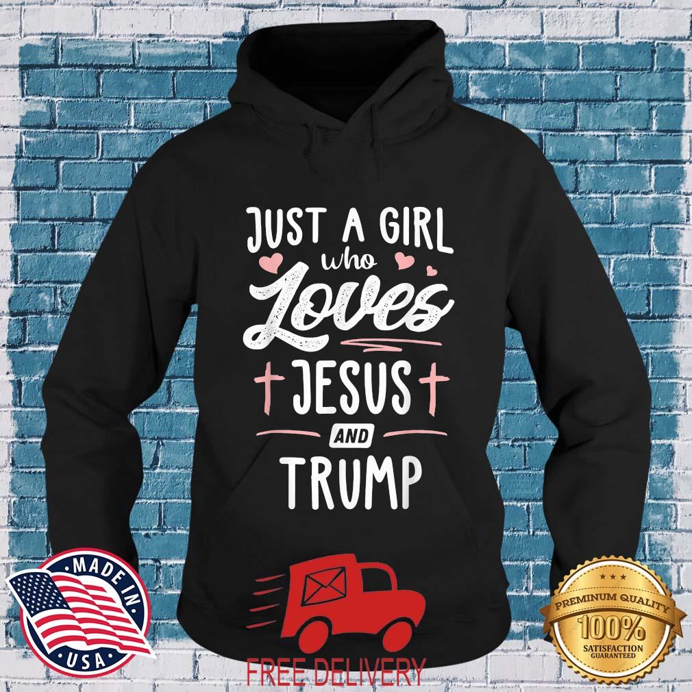 Just A Girl Who Loves Jesus And Trump 2024 Election Shirt MockupHR hoodie den