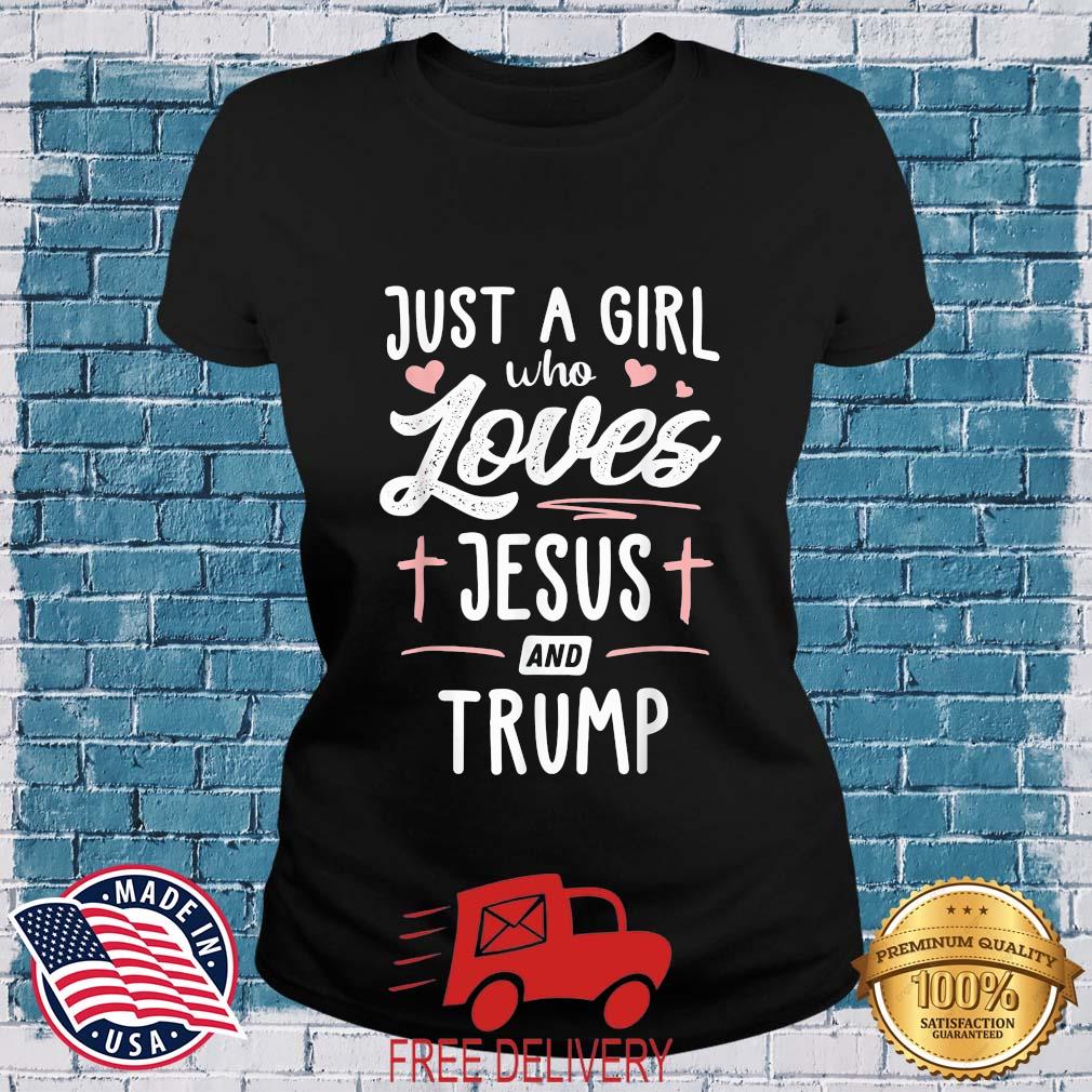 Just A Girl Who Loves Jesus And Trump 2024 Election Shirt MockupHR ladies den