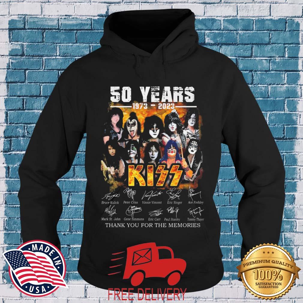 50 Years 1973-2023 Kiss Thank You For The Memories Signatures s MockupHR hoodie den