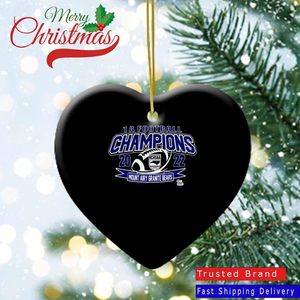NCHSAA 1A Football Division Champs Ornament Heart