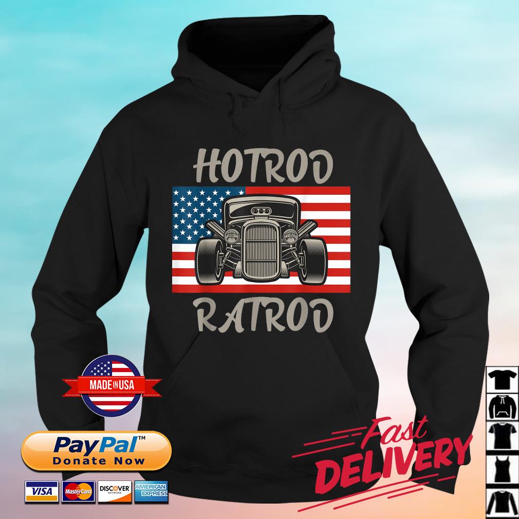 Hot Rod Muscle American Flag Antique Shirt hoodie